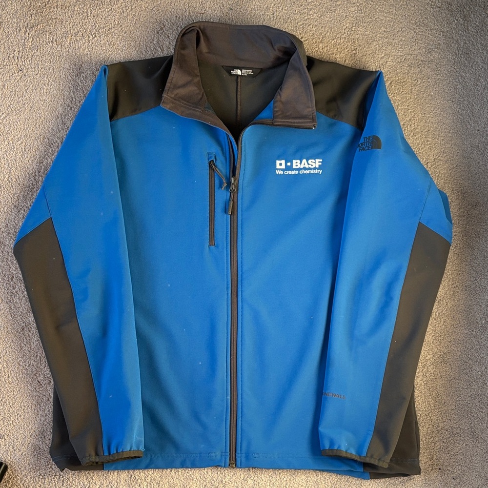 BASF North Face Men's Blue and Black Jacket